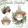 thumbnail image 2 of Guvpev 6PCS Mini Wreaths for Kitchen Cabinet 12 Inch Small Christmas Wreath with Burlap Ribbon Red Berry and Eucalyptus Leaves for Xmas Window Front Door Fireplace Chair Farmhouse Hanging Decor, 2 of 8