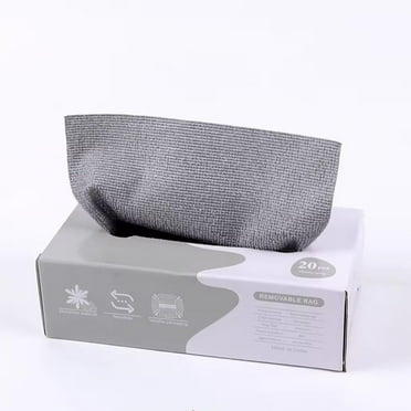 Disposable Microfiber Rags, Super Absorbent Multi-Purpose Cleaning Cloths with Dispenser Box, Kitchen & Bathroom Wipes, Gentle on Surfaces, 1 Pack