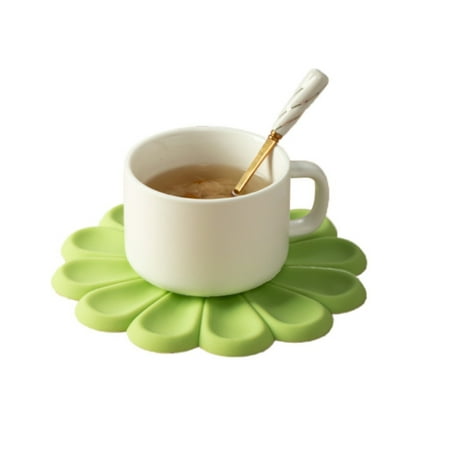 

Outdoor Placemats Silica Gel Table Placemats Green Wipeable Placemats For Hot Pots And Pans Silicone Mat 6.7