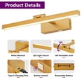 thumbnail image 5 of GCGAFUL Battery Operated LED Vanity Light, 5000mAh Rechargeable Wireless Wall Sconce with Remote, Dimmable, 3 Color Temperatures, Timing Function, 5 of 9