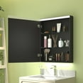 thumbnail image 3 of ExBrite 24x30 LED Light Bathroom Mirror Medicine Cabinet Left Hinge Modern Design, 3 of 5