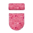 thumbnail image 5 of HELLHERO Polyester Fabric Toilet Lid Covers Set & Washable and Reusable Bathroom Toilet Cozy Set & Stretch for Toilet Elastic Edge, Love Gift Pattern, 5 of 8
