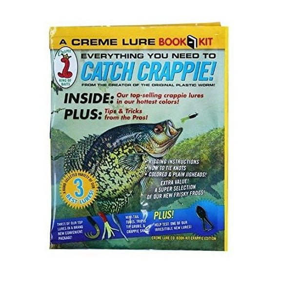 Creme Lure Book Kit Crappie Fishing with soft plastics and 1/16oz. jig heads included.
