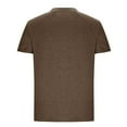 thumbnail image 5 of DODADAWANJ Blue Raglan Tee Men Big and Tall Short Sleeve Workout T Shirts with Pocket Casual Summer Crewneck Basic Tees Brown XL, 5 of 6