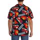 thumbnail image 3 of Balery Fire Rescue With Red Helmet And Truck Camisa Casual de Manga Corta con Botones para Hombre, Texturizada, Estilo Cubano, para Playa, Verano-Small, 3 of 5