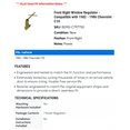 thumbnail image 2 of Front Right Window Regulator - Compatible with 1982 - 1986 Chevy C10 1983 1984 1985, 2 of 2