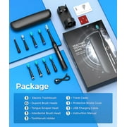 Electric Toothbrush with Travel Case, Sonic Toothbrush for Adults with 8 Brush Heads for 2-Year Use, 40000 VPM Deep Clean Rechargeable Toothbrushes Last 30 Days with 5 Modes