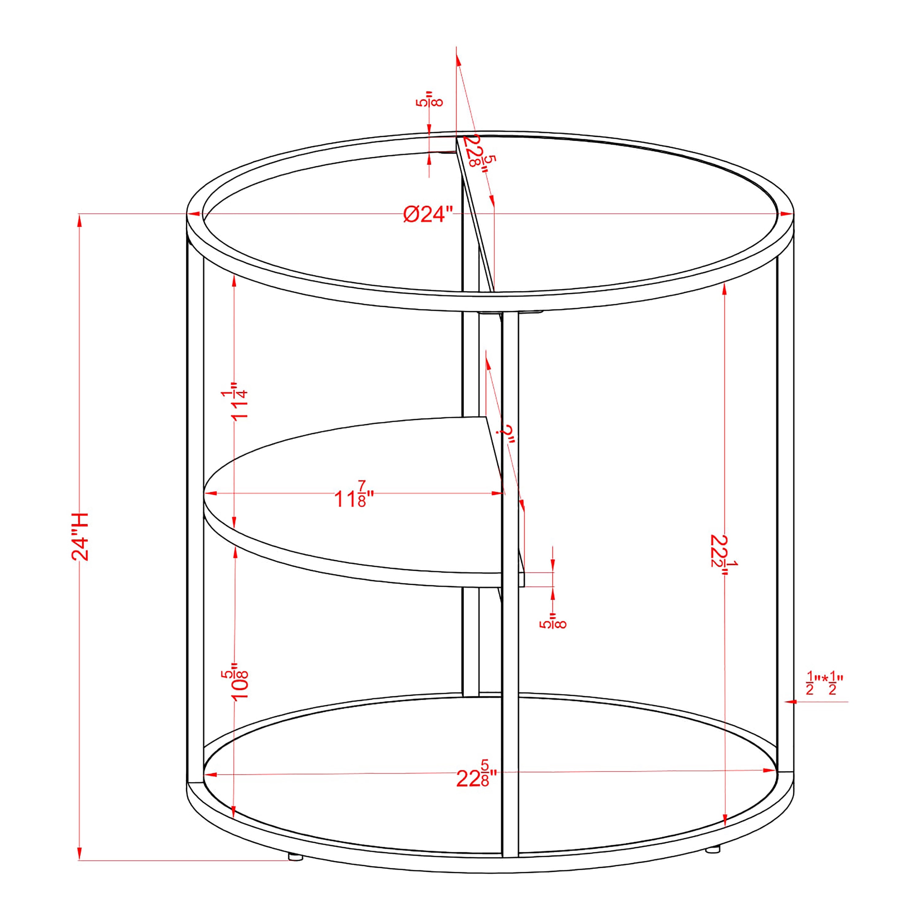Furniture of America Adelia 2-Shelf End Table, Gray
