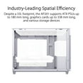 thumbnail image 2 of ASUS Prime AP201 White MicroATX Tempered Glass Edition Supports Graphics Cards up to 338mm, 360mm Coolers, & Standard ATX PSUs, Tool-Free Side Panels, Tempered Glass Side & Front Panel USB Type-C®, 2 of 7