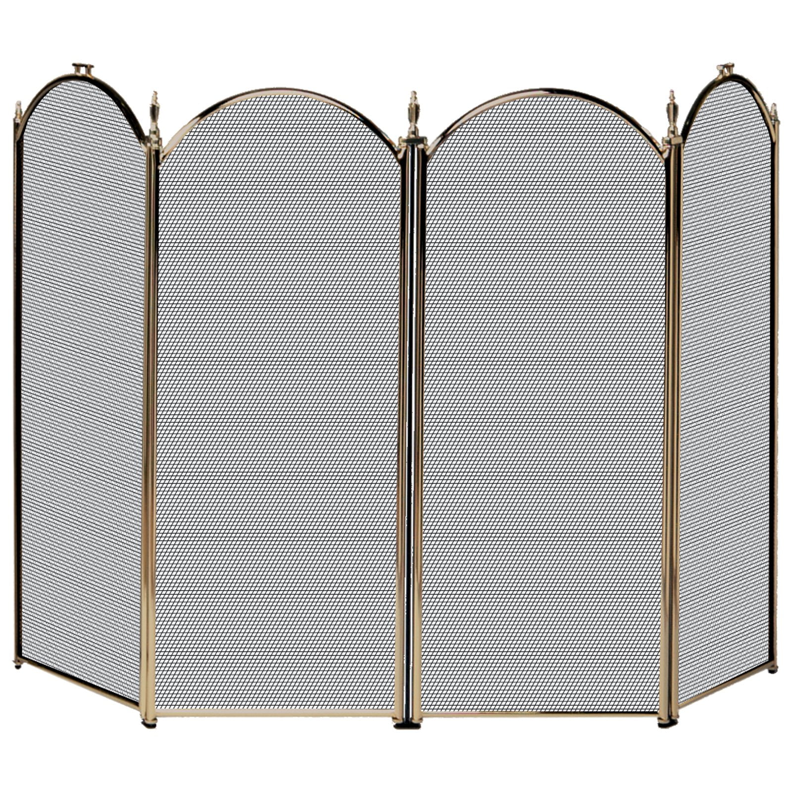 Uniflame 4 Panel TriplePlated Folding Fireplace Screen