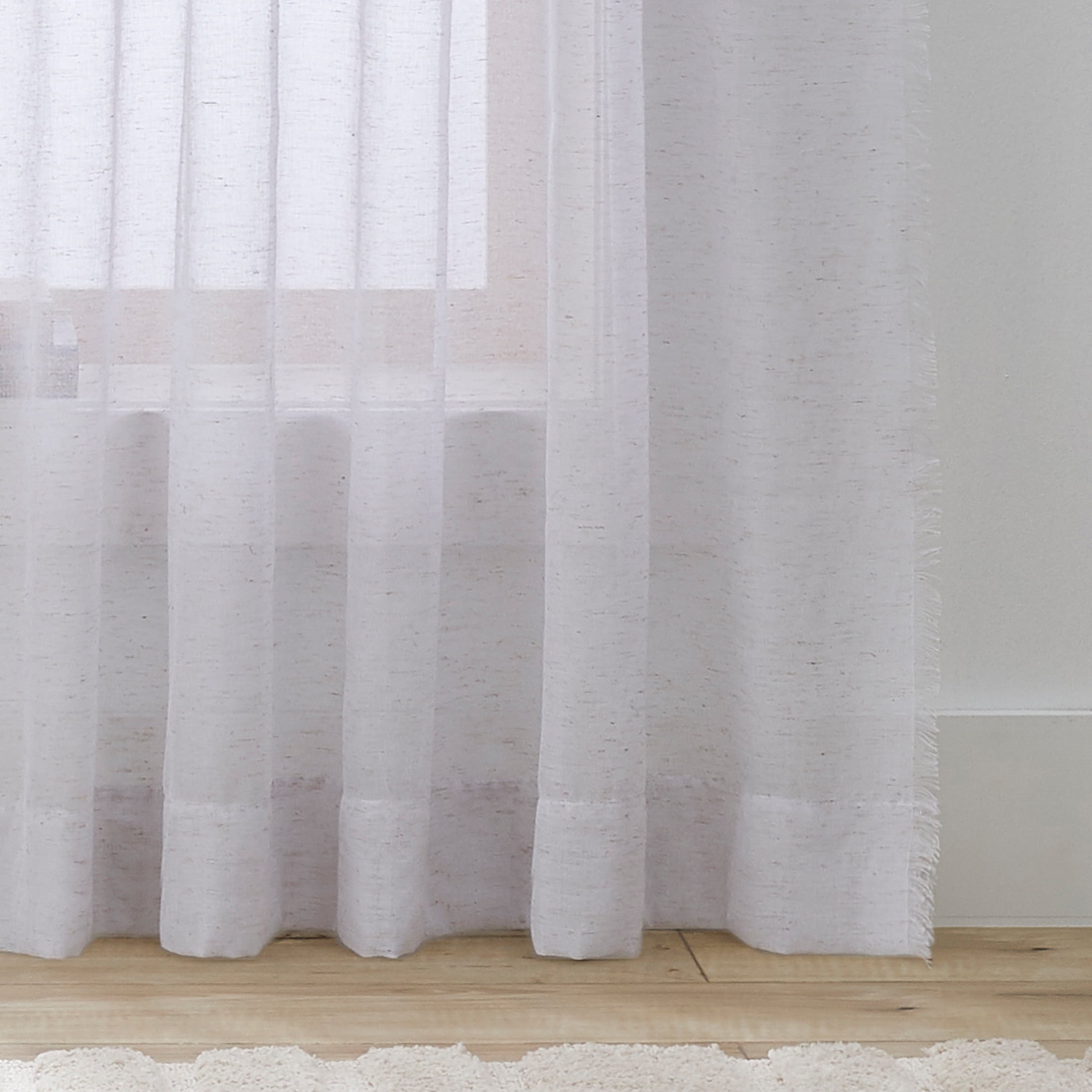 Better Homes & Gardens Solid Fringe Rod Pocket Curtain, Single Panel, Cream, 50" W x 84" L