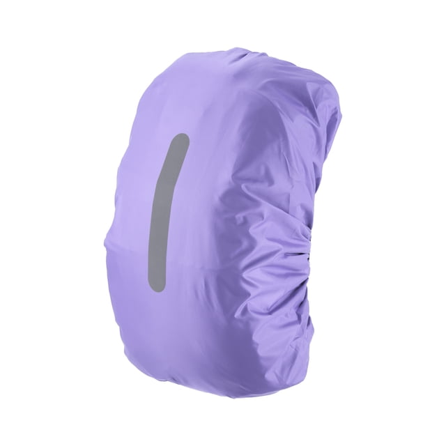 Unique Bargains 15-25L Waterproof Backpack Rain Cover with Vertical Reflective Strap, XS, Purple