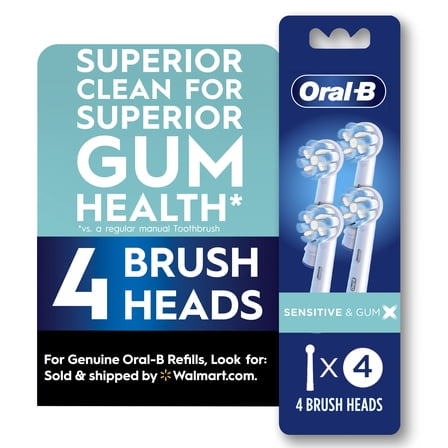 Oral-B Gum Care Electric Toothbrush Replacement Brush Heads, 4 Count
