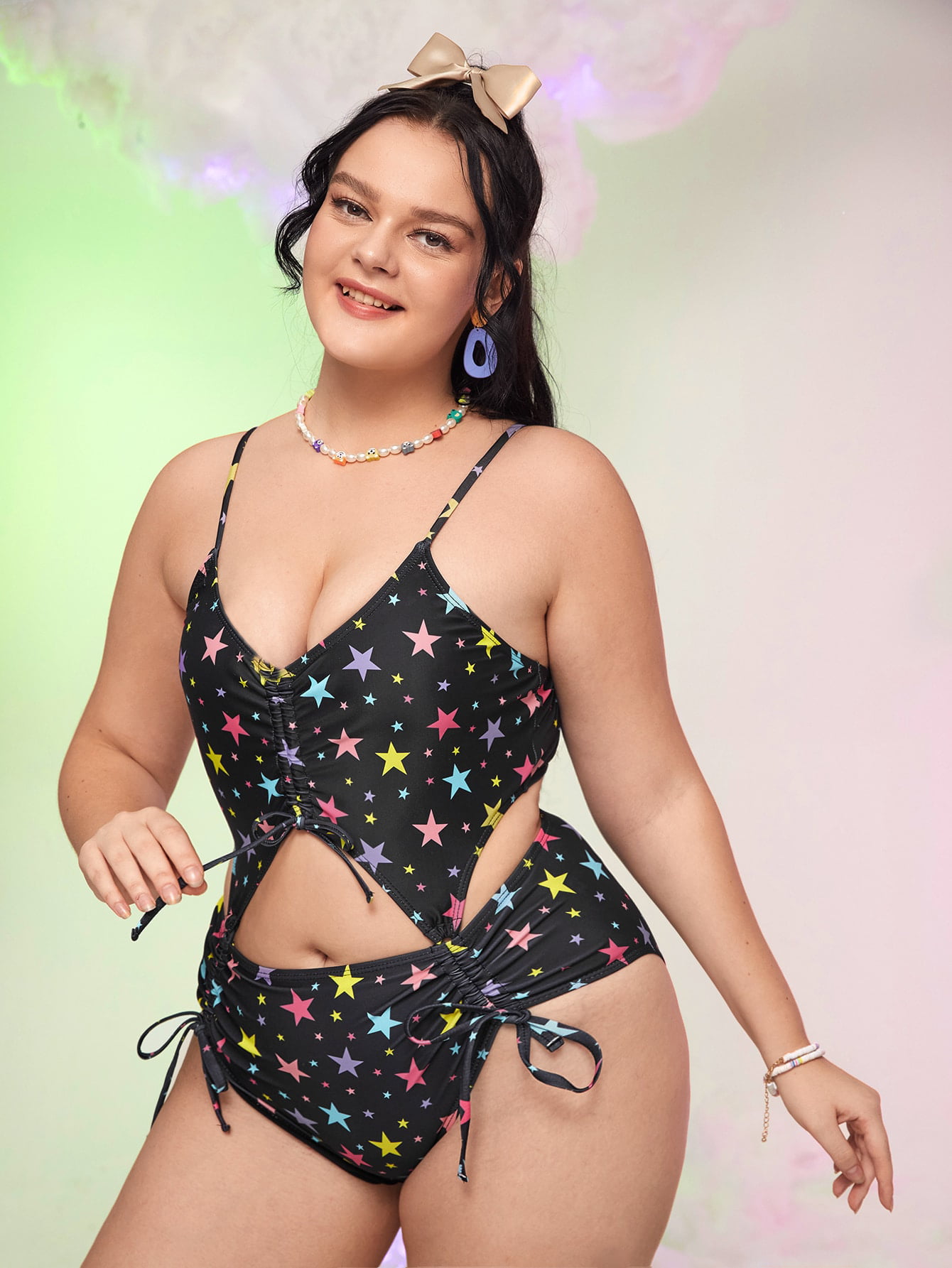Glitter Swim Dress with Swim Panty Size 14-26 