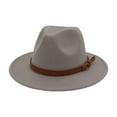 thumbnail image 4 of Sombrero Fedora Yinane Sombrero de fieltro de ala ancha Gris claro, 4 of 8
