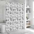 thumbnail image 6 of Maple Leaves Shower Curtain, Waterproof Shower Curtains for Bathroom, Farmhouse Grey Fall Leaf Plants Retro Washable Fabric Bathtub Curtain Set Bath Decor with 12 Hooks Standard 72"x72", 6 of 8