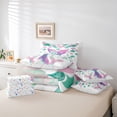 thumbnail image 6 of jejeloiu Cartoon Mermaid Animals 7 Pieces Bedding Comforter Set,Colorful Cute Sealife Full Bedding Set For Girls Teens Reversible, 6 of 8