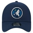 thumbnail image 2 of Men's New Era Navy Minnesota Timberwolves A-Frame 9FORTY Adjustable Hat, 2 of 4