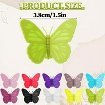 12Pieces Silicone Wine Glass Charms, 12 Color Reusable Drink Markers, Multi Colored Butterfly Tags Wine Glass Identifier