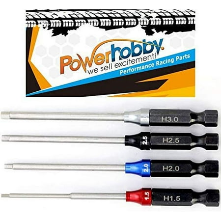 

Powerhobby RC Hex Driver 1/4 Power Tool Set Metric 1.5 2.0 2.5 3.0mm
