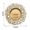 thumbnail image 3 of Efavormart 6 Pack | 13" Gold Molten Branch Acrylic Charger Plates, Decorative Plastic Hollow Lace Serving Plates, 3 of 5