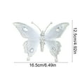 thumbnail image 3 of CuiLiyq Christmas Decoration, Sparkling Butterfly Decoration Clip, For Decorating Christmas Trees Weddings Holidays and Party Scenes (Silver), 3 of 7