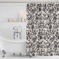 thumbnail image 2 of Farmhouse Black Shower Curtain Set - Long 72" x 84" Washable Bathtub Curtain with 12 Hooks, Vintage Flower Leaf Botanical Plant Waterproof Fabric Stall Shower Curtains for Bathroom/Bathtub Décor, 2 of 6