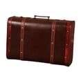 thumbnail image 4 of Miulika Vintage Suitcase Box Photo Props Organiser Case Suitcase Storage Box Decorative Black brown L, 4 of 9
