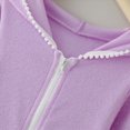 thumbnail image 5 of Girls Swim Cover Up Toddler Swimsuit Coverup Hooded Zip-Up Beach Bathing Suit Robe Cover-ups for Kids Girls, 5 of 6