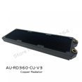 thumbnail image 1 of Computer Watercooler Radiator Copper Water Cooling Row, 240 Or 360 30mm Thin Black Support 120mm Case Fan 360MM, 1 of 5