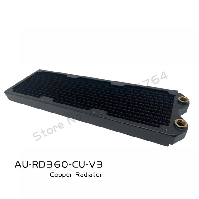 Computer Watercooler Radiator Copper Water Cooling Row, 240 Or 360 30mm Thin Black Support 120mm Case Fan 360MM