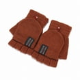 thumbnail image 3 of Knitted Warm Convertible Flip Mittens for Men Wool for Winter Sports with Touchscreen Compatibility, 3 of 3