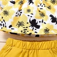 thumbnail image 5 of Mercatoo Baby Outfit Green Outfits Shorts Sleeve Baby Floral Toddler Girls Tops Printed Fly Girls Outfits&Set, 5 of 8