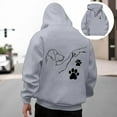 thumbnail image 2 of Valora Men Winter Outfit Casual Hoodie with Cute Puppy Print for Everyday Comfort – Loose Fit Pullover Sweatshirt for Autumn Winter Fashion Light Gray S, 2 of 5