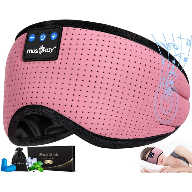 Auriculares para dormir, máscara de ojos MUSICOZY Bluetooth 5.2 para mujer