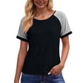 thumbnail image 1 of Camisas de Cuello de Tripulación de Manga Corta para las Mujeres Casual Cuello Redondo Top de Manga Corta Tejido Súper Suave para el Verano, 1 of 5