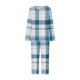 thumbnail image 4 of Puntoco Conjunto de capris de manga larga a cuadros con cuello redondo de dos piezas para mujer Puntoco Puntoco-784, 4 of 5