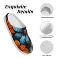thumbnail image 5 of Lsque Colorful Blooming Flowers Pattern Womens Comfort Cotton on Scuff With Memory Foam and Anti-skid Sole Slipper-40/41, 5 of 7