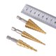 thumbnail image 5 of Juego de brocas escalonadas con ranura recta HSS, 3 uds., 3-12mm, 4-12mm, 4-20mm, cortador de agujeros de Metal y madera recubierto de titanio, juego de brocas de núcleo, 5 of 5