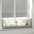 thumbnail image 2 of Madison Park Cordless Roman Window Shades Basketweave 1 Piece 35x64" Casual Total Blackout Gray, 2 of 7