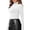 A-White717, variant on XIAONU Womens Solid Turtleneck Bodysuit Slim Long Sleeve Stand Collar Pullover Tops Stretchy Chic Party Bodysuits Tops