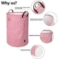 thumbnail image 4 of Paniers à Linge Ronds Pliables Épaissis, Coton (Rose), 4 of 6