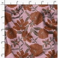 thumbnail image 2 of Soimoi Floral Print,Cotton Cambric, Quilting Fabric Sold by The Yard 42 Inch Wide, Medium Weight Cotton Fabric, SewingSupplies,Rust Brown, 2 of 6