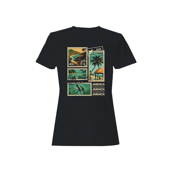 Vintage Jamaica Postage Stamp Art Women's T-shirt