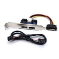 thumbnail image 3 of 2X Desktop Computer Dual Port SATA to Power ESATA ESATAp 9Pin to USB 2.0 Converter Expansion Rear Bracket Card, 3 of 6