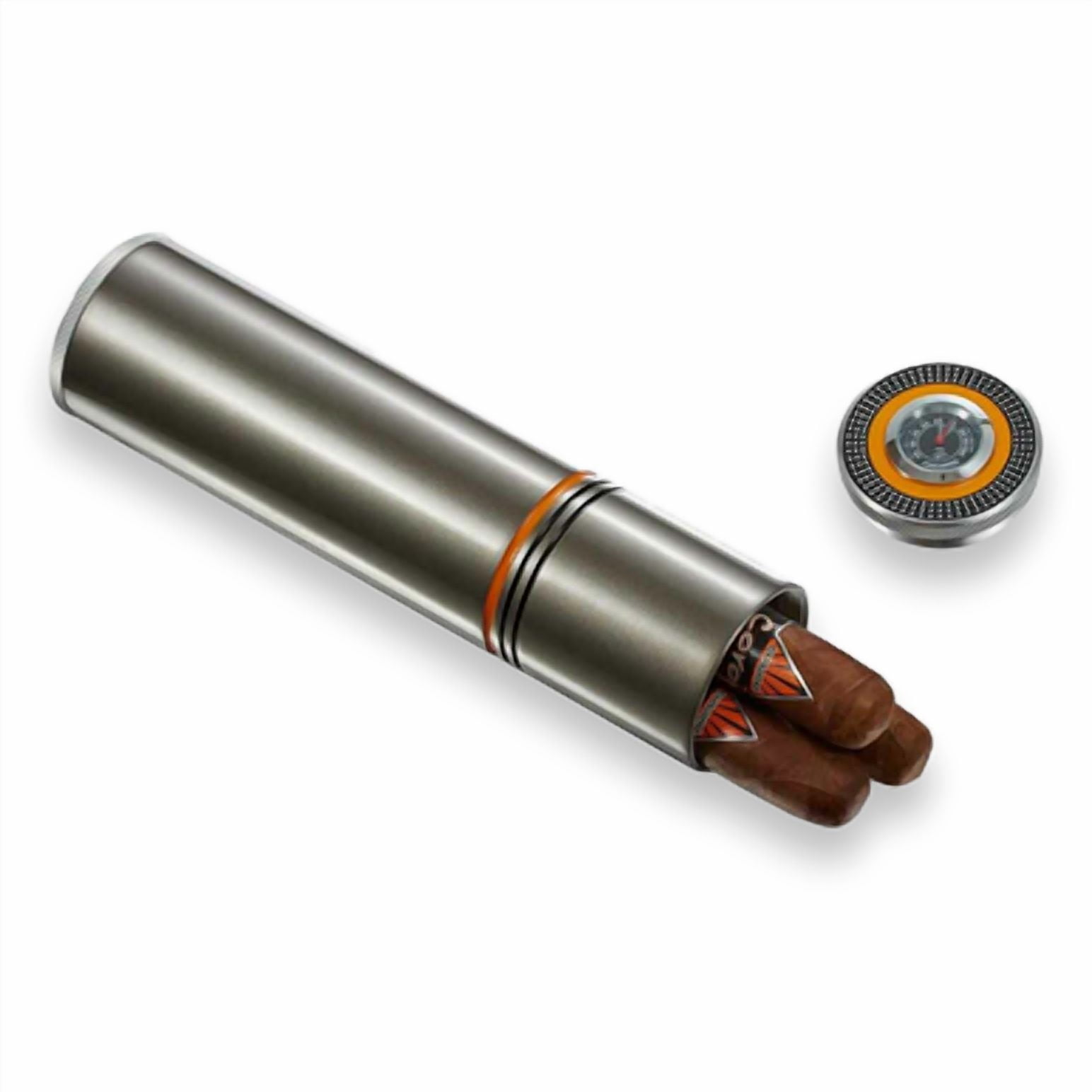 Visol VCASE452G2 Little Joe Travel Humidor - Satin Gunmetal