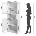 thumbnail image 3 of Danolapsi Storage Freestanding Utility Cabinets with Doors and Adjustable Shelf,Kitchen Storage Cabinet,Tall Pantry Cabinet,Freestanding Floor Bathroom Cabinet for Living Room,Laundry Room,Home Office, 3 of 7