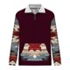 thumbnail image 5 of Sudadera sin capucha para hombre, informal, a la moda, con cuello alto, estampado étnico, cremallera, jersey de manga larga, blusa de poliéster para hombre, 5 of 5