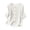 White, variant on Tops for Women 3/4 Sleeve Round Neck Buttons Women Casual Loose Cardigan Shirt Blouse