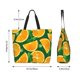 thumbnail image 5 of Balery Orange Bolsa Tote Estilo Estético con Cremalleras, Bolsa de Hombro, Bolsa de Compras Grande y Plegable, 5 of 8